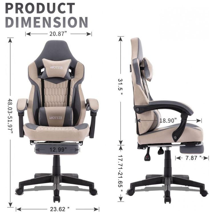 Cadeira-Gamer-Reclinavel-e-Giratoria-com-Apoio-para-os-Pes-e-foto-1