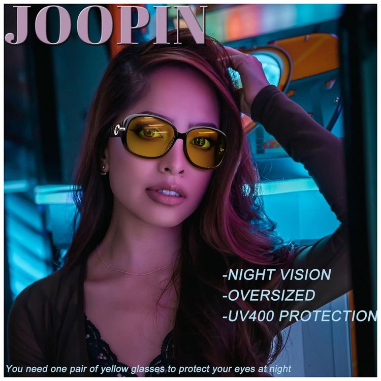 Oculos-de-Sol-Feminino-com-Protecao-UV-Joopin-A15-Preto-e-foto-1