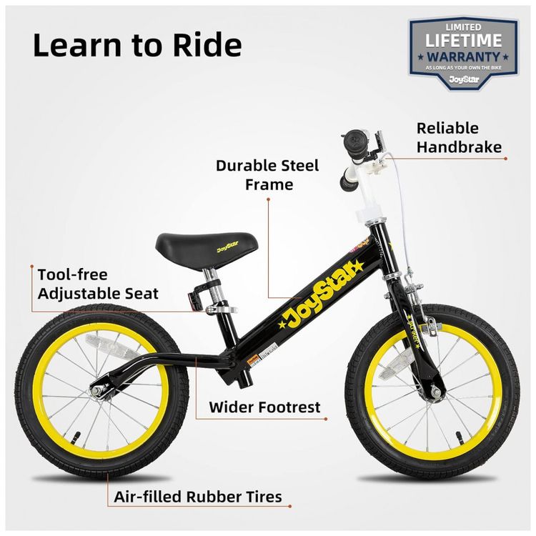 Bicicleta-sem-Pedal-para-Criancas-de-3-a-8-Anos-com-Freio-a-foto-1