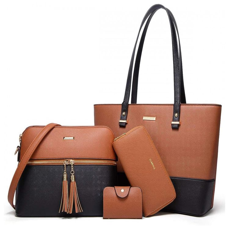 Conjunto-de-Bolsas-Femininas-em-Couro-Sintetico-3-Pecas-com-foto-0