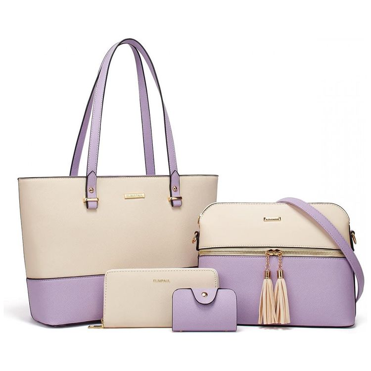 Conjunto-de-Bolsas-Femininas-em-Couro-Sintetico-4-Pecas-com-foto-0