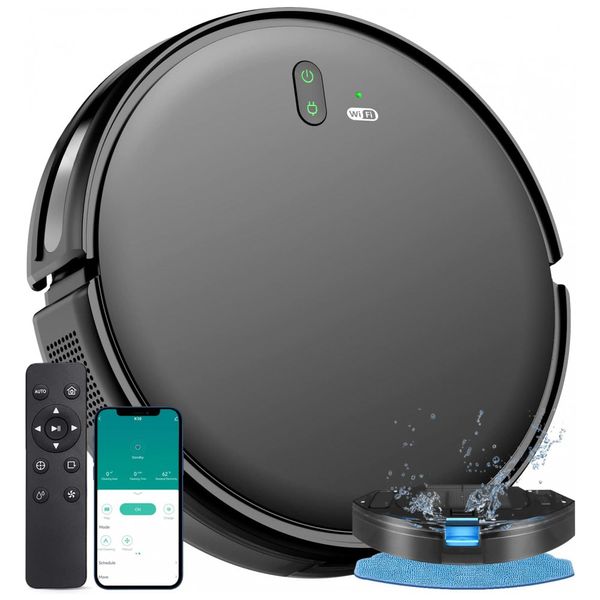 Aspirador-de-Po-Robo-2-em-1-com-Conexao-via-APP-WI-FI-e-Auto-foto-0