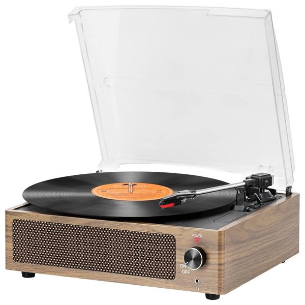 Toca-Discos-Retro-3-Velocidades-com-AUX-e-Alto-Falantes-foto-0