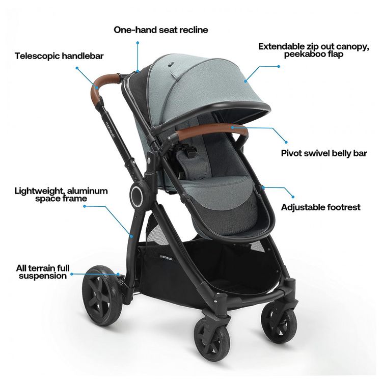 Carrinho-de-Bebe-com-Berco-Portatil-Removivel-e-Assento-foto-1