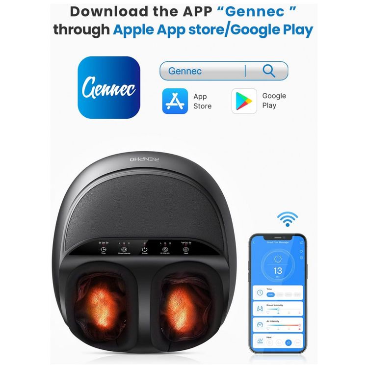 Massageador-Eletrico-para-Pes-com-3-Configuracoes-e-APP-para-foto-2
