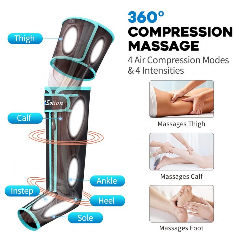 Massageador-Eletrico-de-Compressao-para-Pernas-e-Pes-4-Modos-foto-2