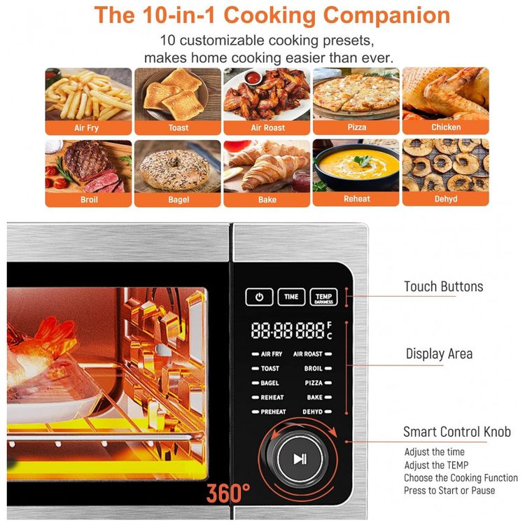 Forno-Eletrico-de-Bancada-10-em-1-com-9-Acessorios-1800W-foto-1
