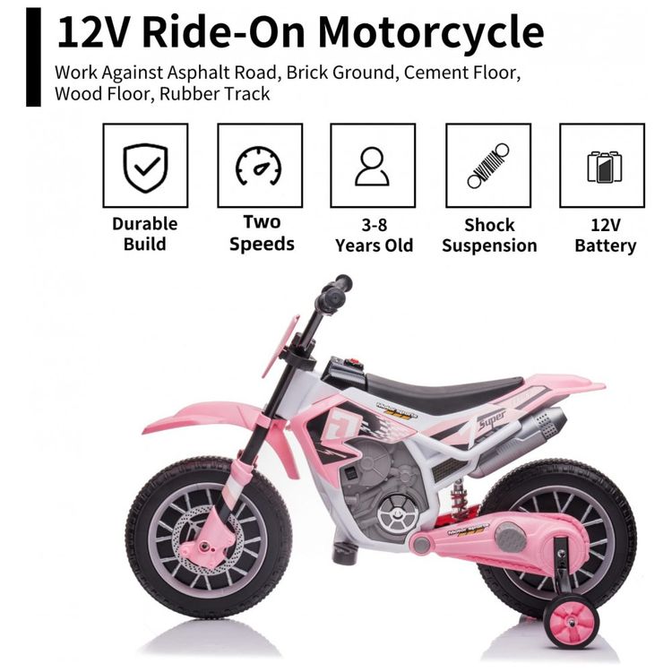 Moto-Eletrica-Infantil-com-2-Velocidades-e-Rodas-de-foto-2