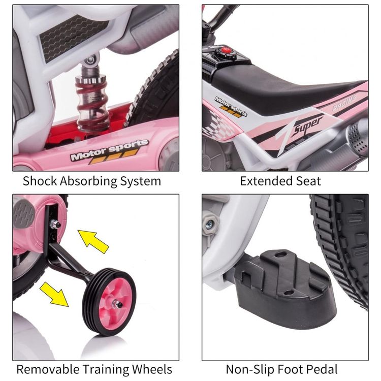 Moto-Eletrica-Infantil-com-2-Velocidades-e-Rodas-de-foto-4