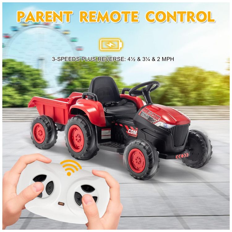 Trator-Eletrico-Infantil-1-Assento-com-Controle-Remoto-Luz-foto-4