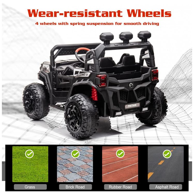Carro-Eletrico-Infantil-2-Assentos-com-Controle-Remoto-e-foto-4