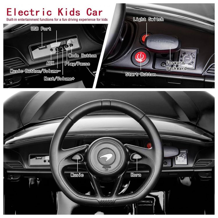 Carro-Eletrico-Infantil-2-Assentos-com-3-Velocidades-e-foto-5