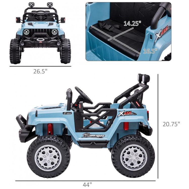 Carro-Eletrico-Infantil-2-Assentos-com-3-Velocidades-USB-foto-2