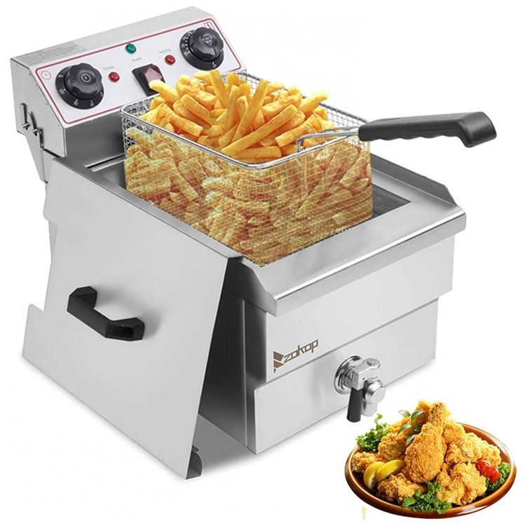 Fritadeira-Eletrica-Profissional-11.8L-em-Aco-Inoxidavel-foto-0