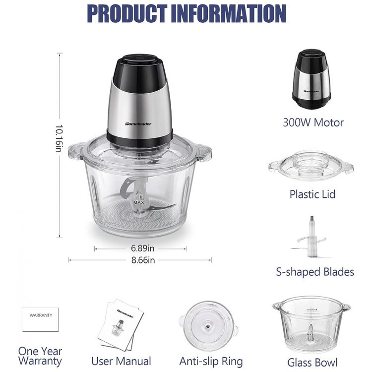 Processador-de-Alimentos-8-xicaras-110V-300W-Homeleader-foto-3