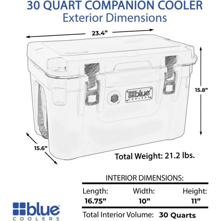 Cooler-Termico-Portatil-30-Litros-Blue-Coolers-Cinza-foto-2