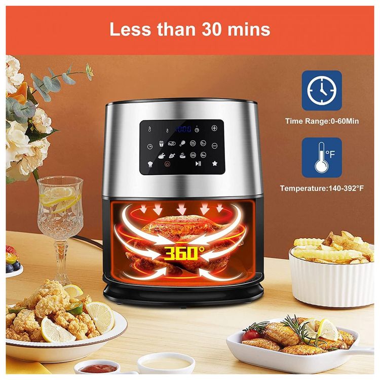 Fritadeira-Eletrica-AirFryer-6.3L-com-Painel-Digital-e-Cesto-foto-2