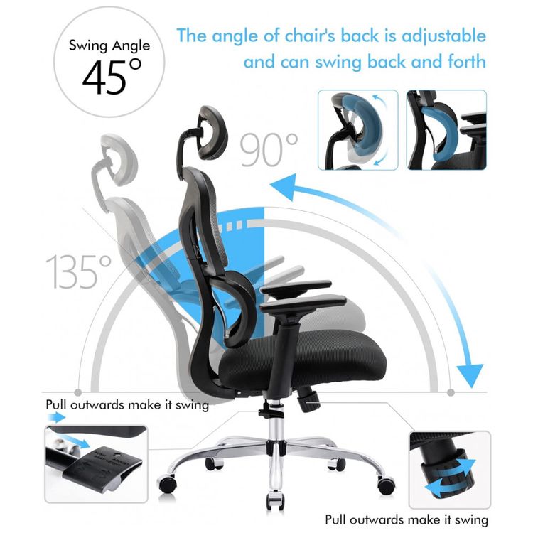 Cadeira-de-Escritorio-Ergonomica-REclinavel-com-Apoios-foto-1