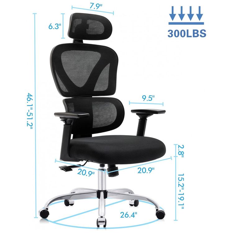 Cadeira-de-Escritorio-Ergonomica-REclinavel-com-Apoios-foto-4