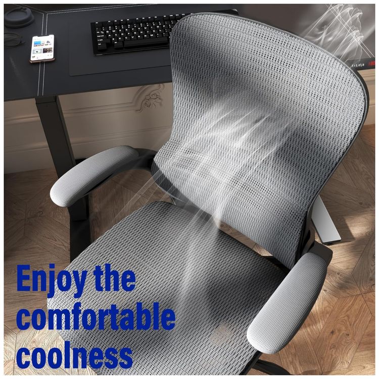 Cadeira-de-Escritorio-Ergonomica-com-Suporte-para-Lombar-e-foto-2