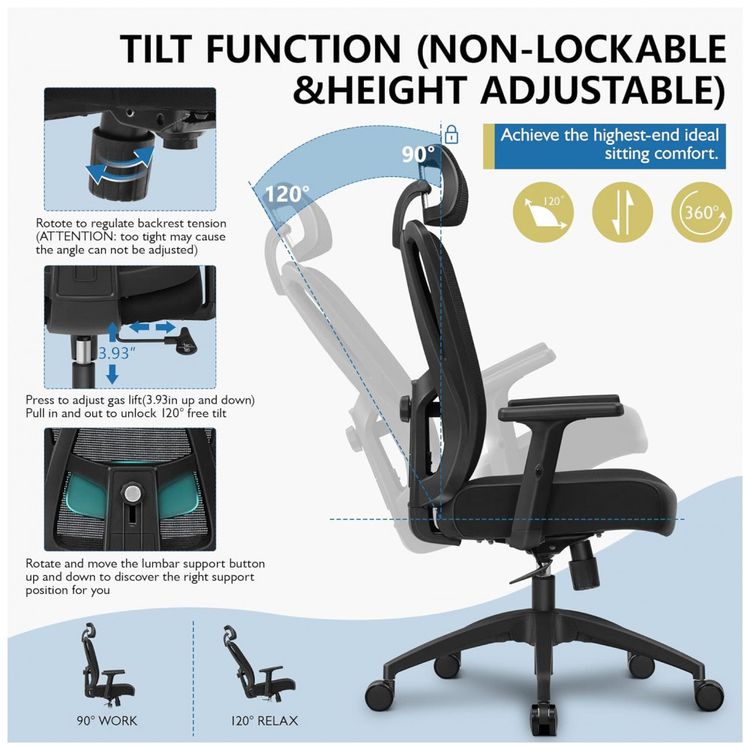 Cadeira-de-Escritorio-Ergonomica-com-Apoio-de-Cabeca-e-Braco-foto-3