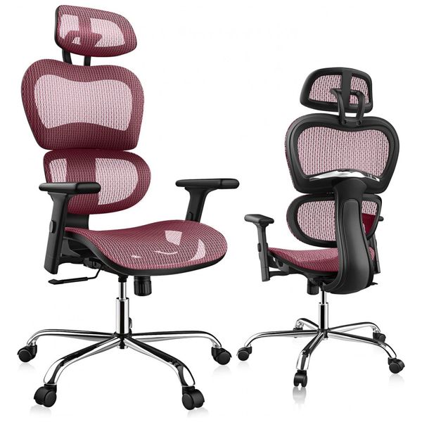 Cadeira-de-Escritorio-Ergonomica-em-Malha-Respiravel-e-com-foto-0