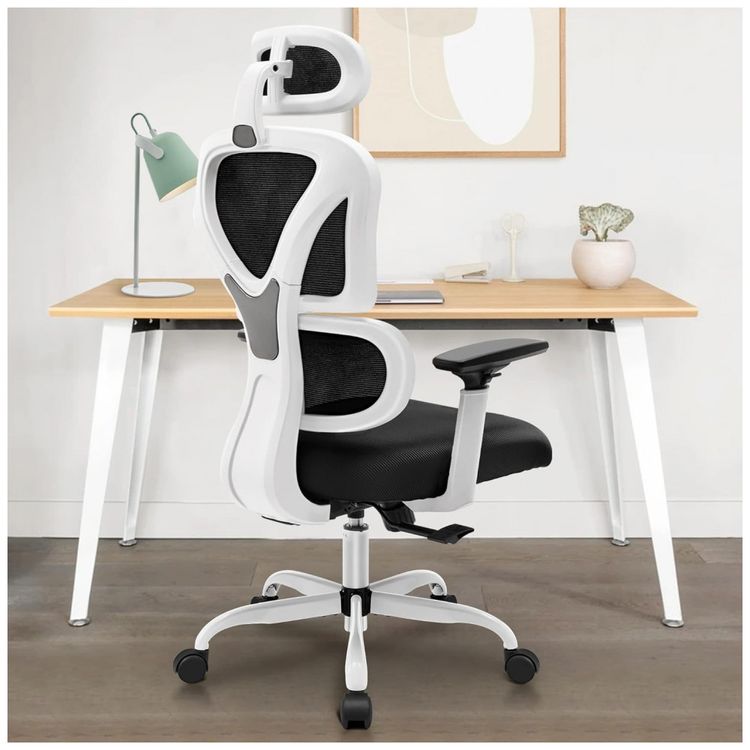 Cadeira-de-Escritorio-Ergonomica-com-Apoio-Lombar-e-Apoio-de-foto-0