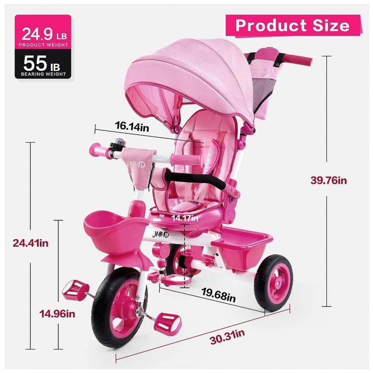 Triciclo-Infantil-para-Passeio-com-Assento-Ajustavel-6-foto-4