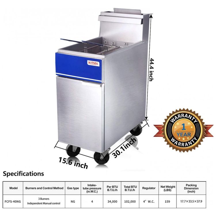 Fritadeira-a-Gas-Natural-Profissional-para-ate-18-KG-Aco-foto-1