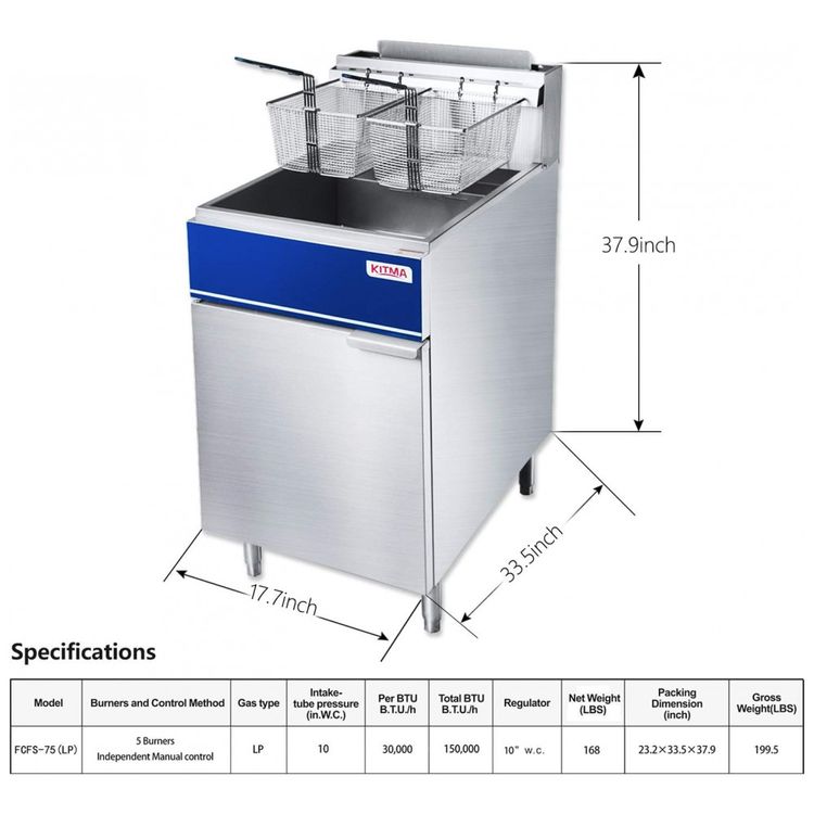 Fritadeira-a-Gas-Profissional-ate-34-Litros-Aco-Inoxidavel-foto-1