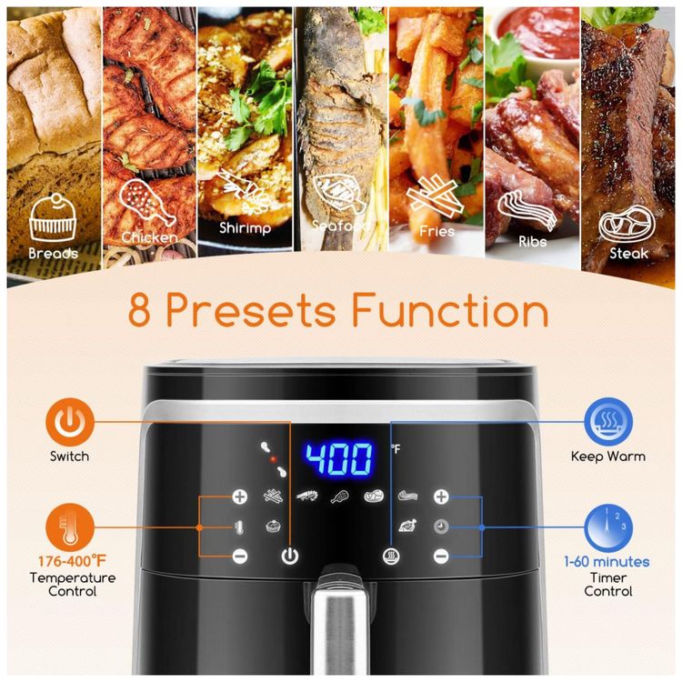 Fritadeira-Eletrica-AirFryer-7.4L-com-Painel-Digital-e-Cesto-foto-1