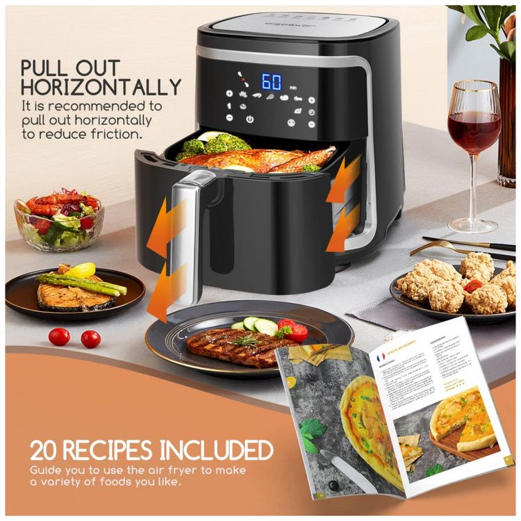 Fritadeira-Eletrica-AirFryer-7.4L-com-Painel-Digital-e-Cesto-foto-2