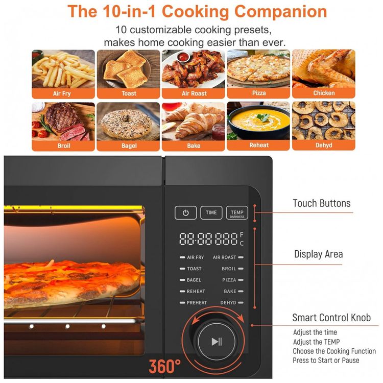Forno-Eletrico-10-em-1-17L-com-Painel-Digital-e-5-foto-1