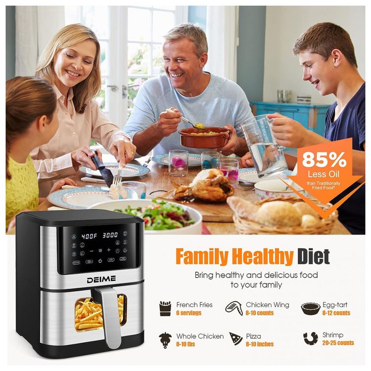 Fritadeira-Eletrica-AirFryer-12L-com-Painel-Digital-e-Janela-foto-3