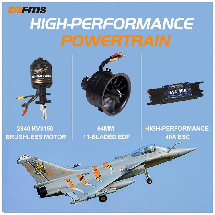 Jato-de-Controle-Remoto-para-Criancas-e-Adultos-FMS-Rafale-foto-2