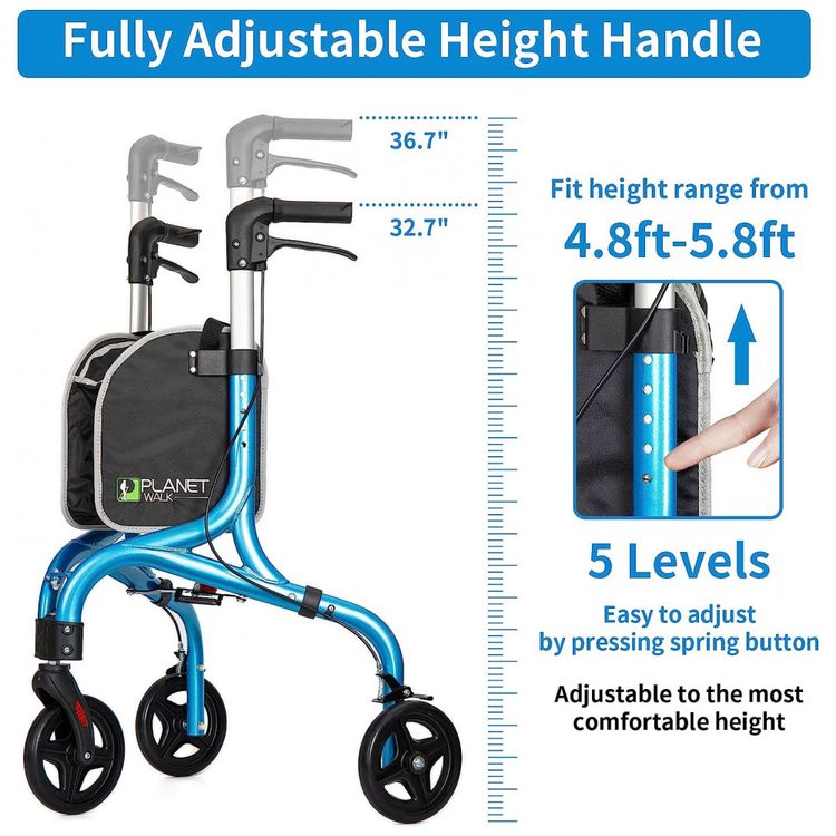 Andador-Adulto-Idoso-3-Rodas-PLANET-WALK-em-Aluminio-e-foto-2