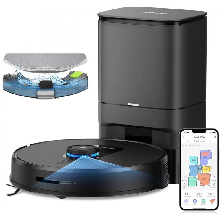 Aspirador-de-Po-Robo-360-S8-Plus-com-Auto-Esvaziamento-e-foto-0