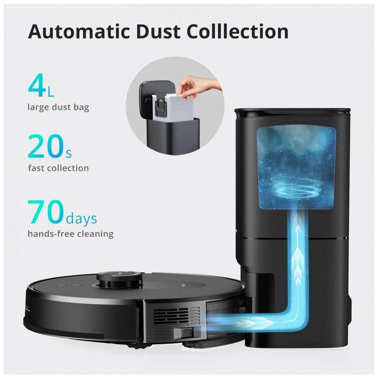 Aspirador-de-Po-Robo-360-S8-Plus-com-Auto-Esvaziamento-e-foto-1