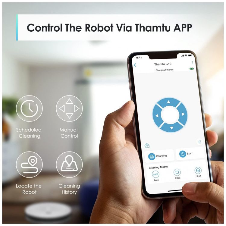Aspirador-de-Po-Robo-Thamtu-G10-com-Conexao-via-APP-WI-FI-foto-2
