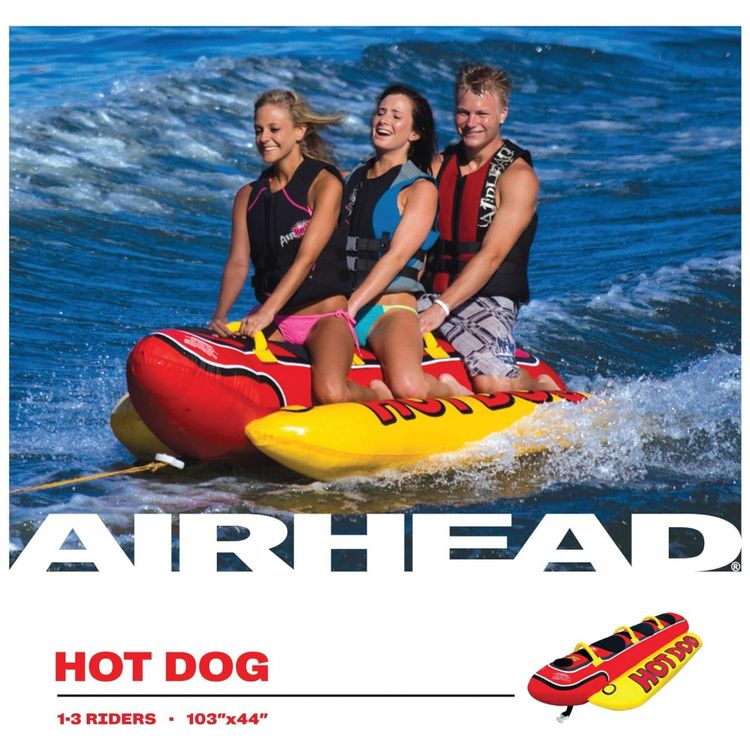 Boia-Rebocavel-Hot-Dog-Triple-Rider-Inflavel-para-3-Pessoas-foto-2