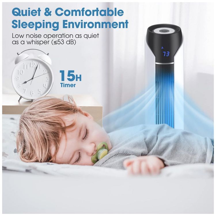 Ventilador-de-Torre-sem-Lamina-com-Controle-Remoto-Display-foto-3