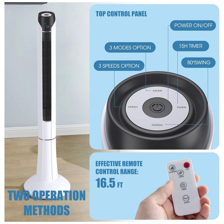 Ventilador-de-Torre-sem-Lamina-com-Controle-Remoto-Display-foto-5