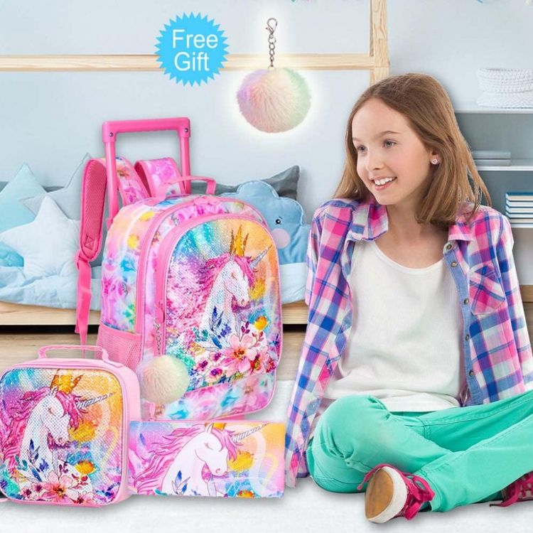 Mochila-Escolar-Infantil-45cm-CCJPX-Uniconio-Rosa-3-Pecas-foto-2