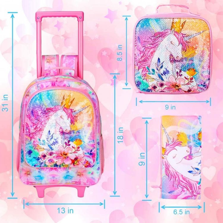 Mochila-Escolar-Infantil-45cm-CCJPX-Uniconio-Rosa-3-Pecas-foto-3