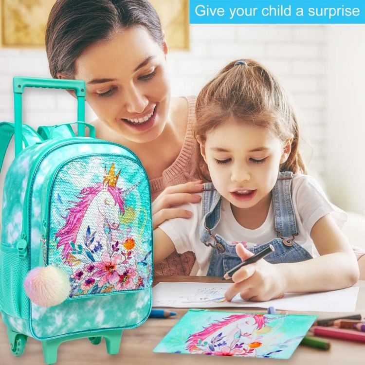 Mochila-Escolar-Infantil-45cm-CCJPX-Uniconio-Verde-3-Pecas-foto-2