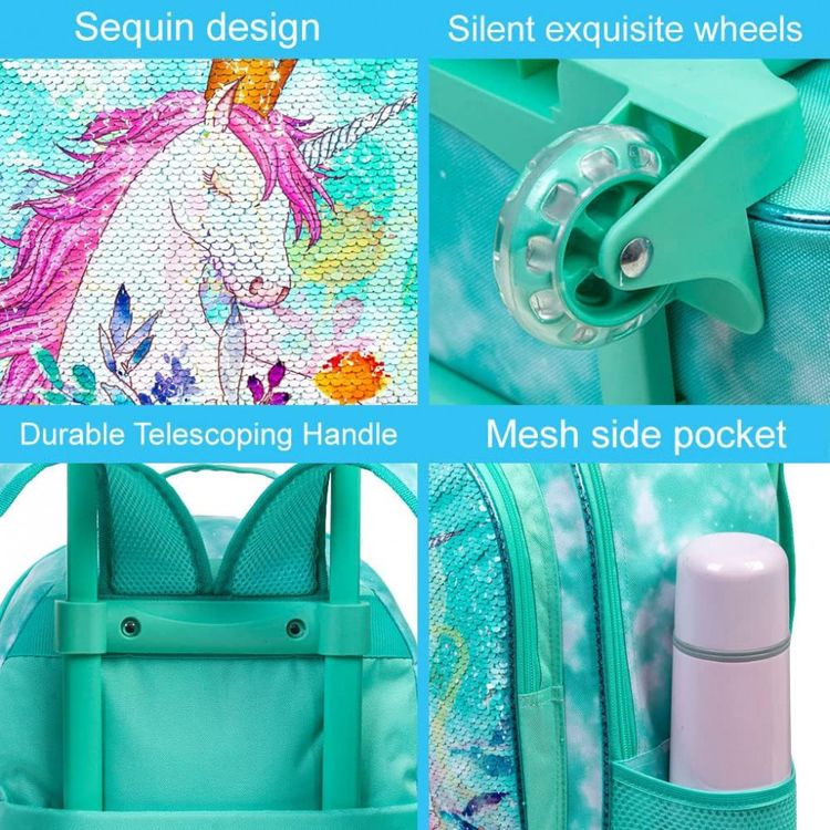 Mochila-Escolar-Infantil-45cm-CCJPX-Uniconio-Verde-3-Pecas-foto-5