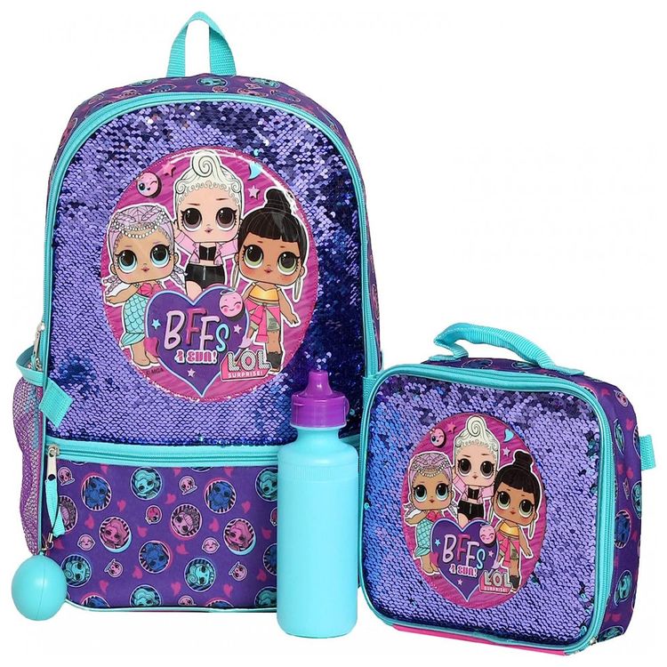 Mochila-Escolar-Infantil-40cm-L.O.L.-Surprise-4-Pecas-com-foto-0