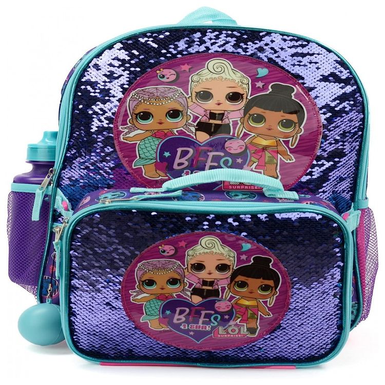 Mochila-Escolar-Infantil-40cm-L.O.L.-Surprise-4-Pecas-com-foto-1
