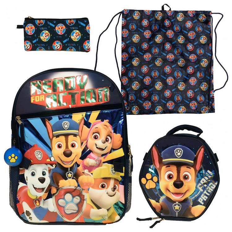 Mochila-Escolar-Infantil-Paw-Patrol-Patrulha-Canina-5-Pecas-foto-1