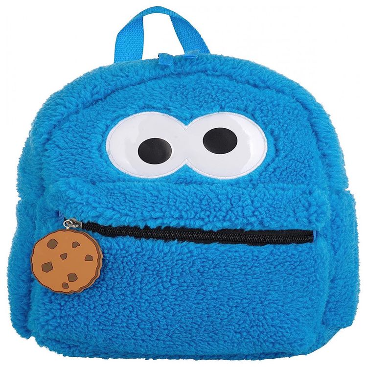 Mini-Mochila-Escolar-Infantil-30cm-Sesame-Street-Cookie-para-foto-0